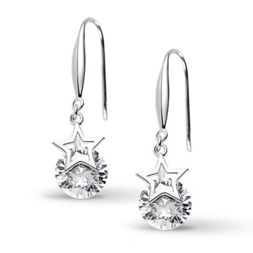 925 Sterling Silver Earring Hooks Star Earrings